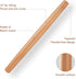 Wood French Rolling Pin for Baking, QUELLANCE Wooden Dough Roller with Silicone Baking Mat, Beech Wood Rolling Pins for Baking Dough, Pizza, Pie, ...