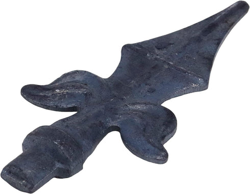 4 PCS Iron Picket Fence Triad Spear 2.24"×0.55"×4.84" Dollhouse Wrought Iron Fence Applied to Home Garden Fence Top...