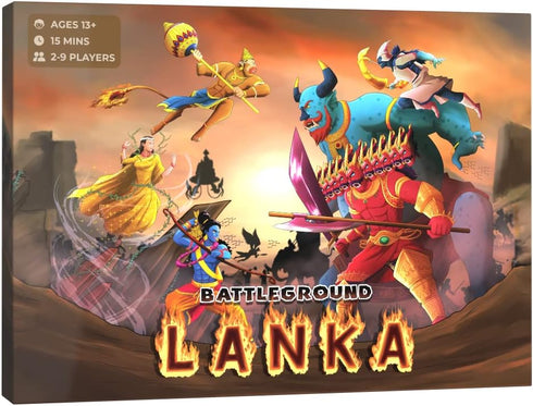 Battleground Lanka | Strategy Card Game | Fun for Kids, Teens and Adults | Fantasy Themed | 2-9 Players | 96 Cards | Play time 15 min...
