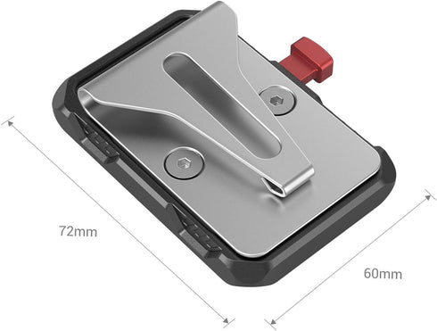 SmallRig Mini V Mount Battery Plate, V-Lock Mount Battery Plate with Belt Clip for Camera Power Supply - 2990...