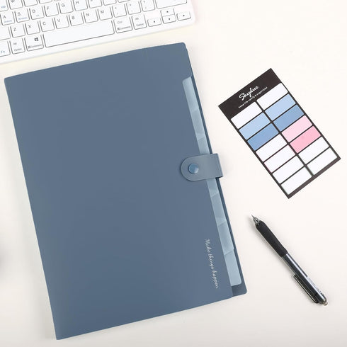 SKYDUE Expanding File Organizer with 8 Pockets, Accordion File Folders with Labels, Portable Document Paper Bill Receipt Organizer, Home College S...
