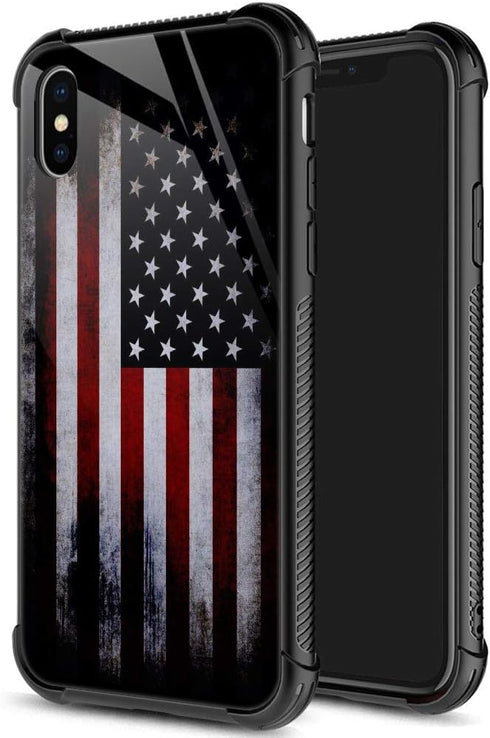 for iPhone XR Case, Military-Grade Protection, All-Around Shockproof Corners, Anti-Scratch Phone Case for iPhone XR - Old Flag...