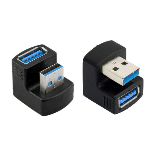 chenyang 2 Pack USB 3.0 Extender Adapter,USB 3.0 Male to Female Data Transfer Charging 180 Degree Angled Adapter...