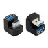 chenyang 2 Pack USB 3.0 Extender Adapter,USB 3.0 Male to Female Data Transfer Charging 180 Degree Angled Adapter...