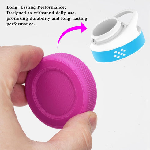 Replacement Cap Lid Compatible for Cirkul Water Bottle,Essential Water Bottle Accessory,2 Pack Keeper Cap Fits Plastic and Metal Bottles(Purple)...