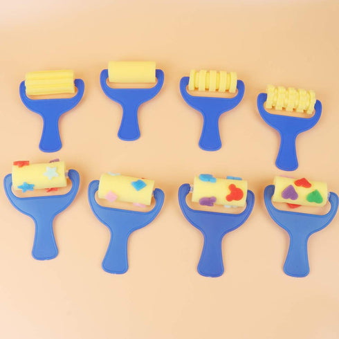 STOBOK Drawing Sponge Roller Brush Kids Paint Graffiti DIY Tool Sponge Brush,8 Pieces...