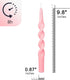 Pink Candlesticks Spiral Taper Candle - Set of 2 Unscented Twisted Candle Wax 10 Inch Long Candle Sticks Unscented Tapered Candles for Home Decora...