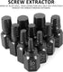 10 Pcs Screw Extractor Set, Broken Bolt Remover, Hex Head Bolt Extractor Set, Multi-Spline Easy Out Bolt Extractor Set, Stripped Fastener Tool for...
