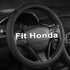West Llama Customized Auto Car Steering Wheel Cover for Honda Civic, CR-Z, Insight, S2000, 14" - 14.25" (Black-Small Size)...