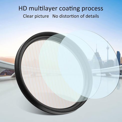 Gold Streak Anamorphic Effect Filter UHD Optical Glass Waterproof Scratch Resistant for Camera Lens Gold Streak Effect Filter,(52mm/2.0in)...