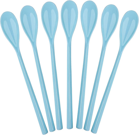 12 Piece Long Handle Spoon Plastic Coffee Stirring Spoons Tall Iced Tea Ice Cream Sundae Cocktail Hot Chocolat Longdrink Spoons...