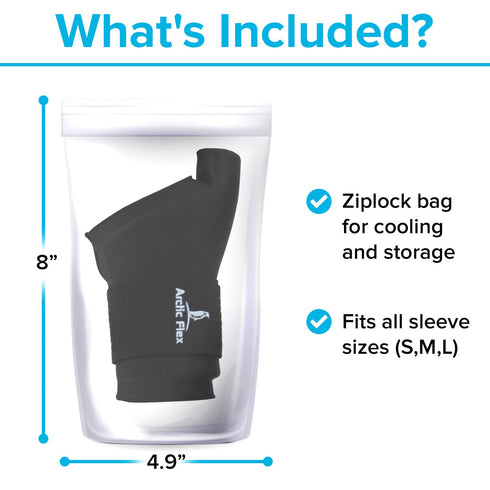Arctic Flex Wrist Ice Pack Wrap - Extra Strength Hot & Cold Therapy - Reusable Hand & Thumb Freeze Sleeve - FSA/HSA Approved for Arthritis, Carpal...