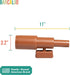 Barcaloo Playhouse Accessories for Kids Outdoor Playset - 11 inch Brown Pirate Playground Telescope Attachment for Backyard Treehouse, Jungle Gym ...
