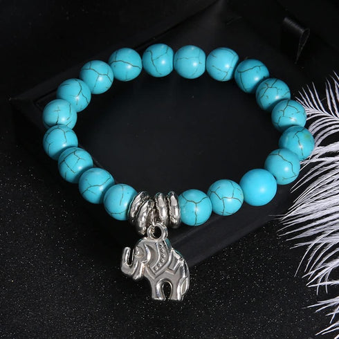 Boho Turquoise Anklets Summer Beach Elephant Ankle Bracelet for Women...