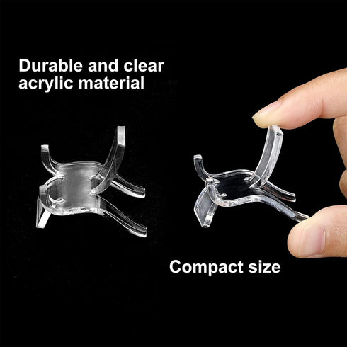 40 Pieces Acrylic Display Holder Clear Display Easel Stands Pedestal Small Collectibles Display Stands for Displaying Crystal Geodes Rock Mineral ...