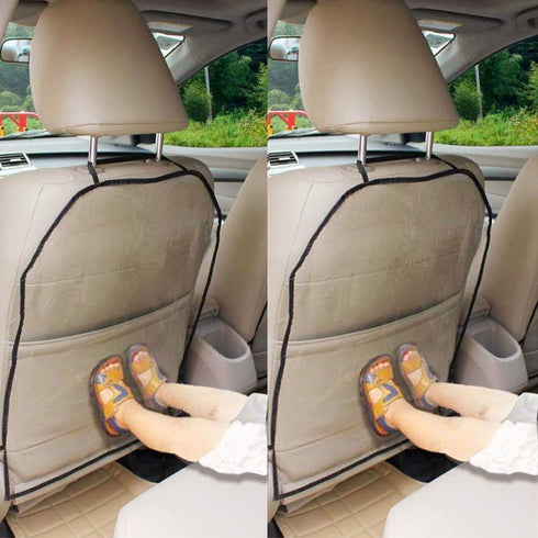 Kick Mats Back Seat Protector, 2 Pack Car Seat Protector Transparent Back Seat Protector for Kids, Made with Waterproof Material, Large Size Back ...