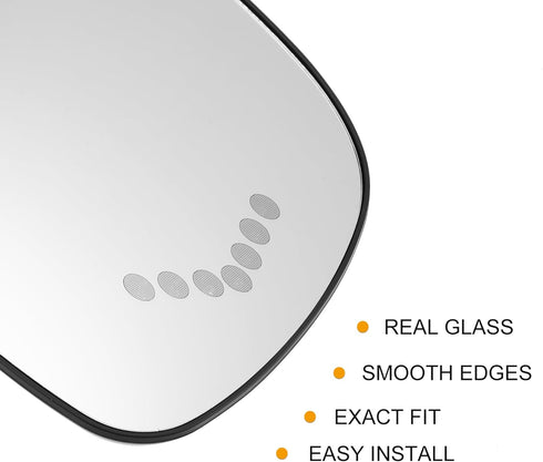 X AUTOHAUX Car Left Rearview Heated Signal Mirror Glass for Chevy Silverado Avalanche Suburban for GMC Sierra 1500 2500 2003-2006...