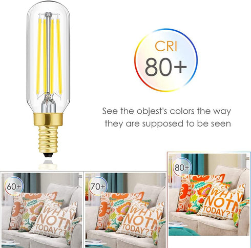 E12 LED Dimmable 8W Equal 100 watt Daylight 4000K T6 T25 E12 Candelabra Bulb for Chandeliers,Ceiling Fan,Pendant,Wall sconces AC120V 800LM e12 Lig...