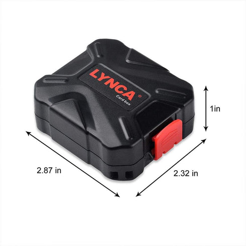 LYNCA Memory Card Case Holder, Memory Card Hard Protector Case Professional Water-Resistant Anti-Shock Camera Card Storage Box for 3 SD Cards 2 TF...