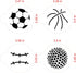 Designer Stencils Large Sports Ball Cookie Stencils (Basketball - Golf - Soccer - Baseball) , Beige/semi-transparent...