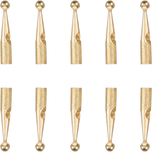 Holibanna 10 pcs Metal Umbrella Tail Beads 2.7 MM Hole Umbrella Bone Covers Umbrella Tail Head Beads for Folding Umbrella, Golden...