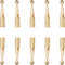 Holibanna 10 pcs Metal Umbrella Tail Beads 2.7 MM Hole Umbrella Bone Covers Umbrella Tail Head Beads for Folding Umbrella, Golden...