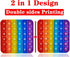 2 in 1 Fidget Toys, ABC Learning and Educational Toys, Poppers Fidget Toys,AK-SHIP Stress Relief, Autism Sensory Toys [26 Letters on One Side | Nu...