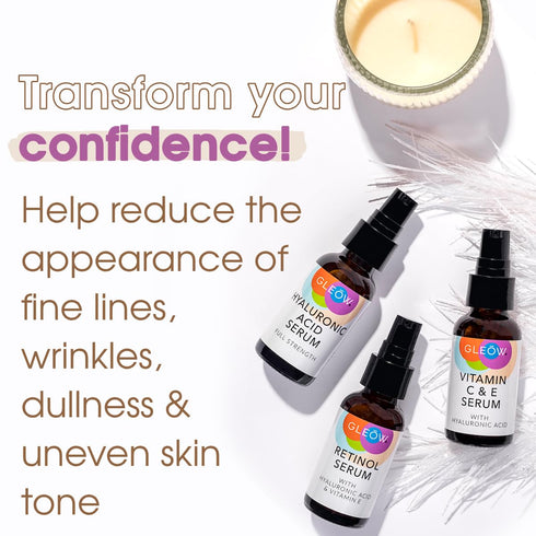 Retinol Serum for Face - Vitamin C Face Serum with Hyaluronic Acid Serum for Face, Vitamin C Serum for Face, Retinol for Face, Glow Face Serum for...