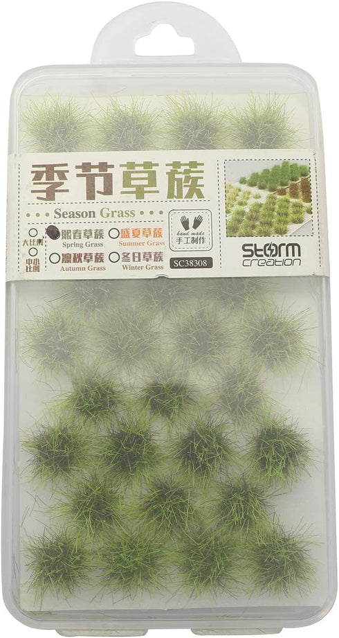 LQ Industrial Static Grass Tuft Model 8-9mm High Grass Tufts Terrain Model Kit Fake Moss Grass and Tweezers for Train Landscape Railway Artificial...