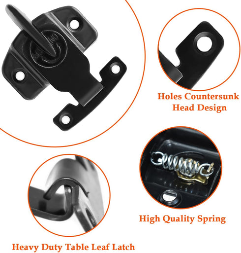 SDTC Tech 2 Pack Dining Table Locks Heavy Duty Dining Training Table Latches Metal Spring Leaf Buckles Connector for Table Leaf, Extension Tables,...
