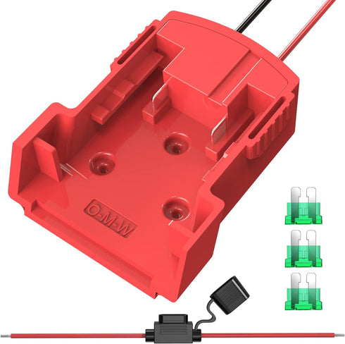 Power Wheels Adapter for Milwaukee, M18 18V Battery Adapter Power Wheels Battery Conversion Kit with Fuse Holder and 3PCS 30Amp Fuses UIInosoo for...