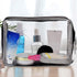 5 Packs Clear Cosmetics Bag TSA Approved, PVC Zippered Toiletry Carry Pouch Portable Makeup Bag for Vacation Travel, Bathroom and Organizing Water...