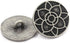 Bezelry 12 Pieces Lotus Blossom Metal Shank Buttons. 20mm (3/4 inch) (Antique Silver)...