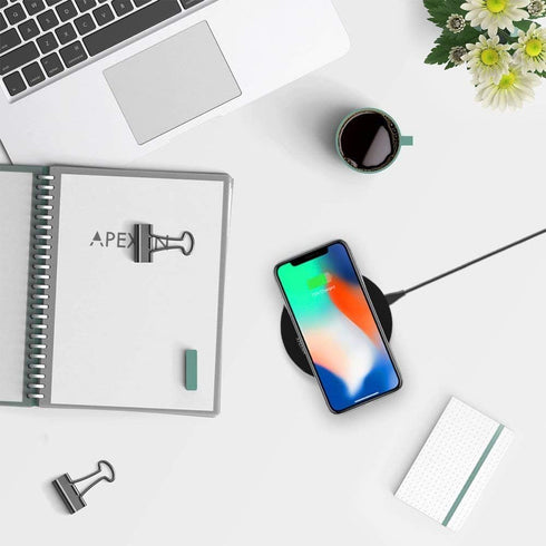 Apexan Fast Wireless Charger Compatible for Apple iPhone 13. 12, 11/Pro/Pro Max, X, XS, XS Max, iPhone XR, 8/8 Plus and All Qi Cell Phones| Qi Fas...