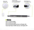 Writing Instrument, Ballpoint Pen with Light, 3 Pack Penlight-White Red Blue Light......