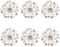 FINGERINSPIRE 6PCS 26.5MM Flower Brass Rhinestone Shank Buttons Crystal Silver Color Sew On Buttons with 1-Hole and Flat Back, Fashion Claw Rhines...