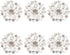 FINGERINSPIRE 6PCS 26.5MM Flower Brass Rhinestone Shank Buttons Crystal Silver Color Sew On Buttons with 1-Hole and Flat Back, Fashion Claw Rhines...