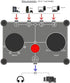 Little Bear MC104 Mini Audio Switcher, 4-Way 3.5mm AUX Stereo Passive Selector, Switch Box Splitter for PC/Player/Headphone/Amplifier/Speaker...