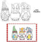 Easter Gnomes Clear Stamps for Card Making and Journaling, Cute Gnome Silicone Stamps Easter Words Banner Rubber Stamps for Scrapbooking DIY Cards...