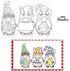 Easter Gnomes Clear Stamps for Card Making and Journaling, Cute Gnome Silicone Stamps Easter Words Banner Rubber Stamps for Scrapbooking DIY Cards...