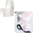 VIVIQUEN White Double Faced Satin Ribbon with Gold Edge, 1” Polyester Continuous Ribbon -25 Yards,Wide Ribbon for Gift Wrapping,Wedding,Bows Bouqu...
