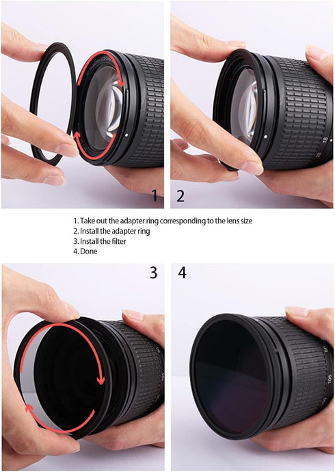 40.5mm Lens to 43mm Camera Lens Adapter,40.5mm to 43mm Filter Step-Down Ring Adapter Ring,Compatible with All 43mm UV,CPL,ND,Lens Hood,Threaded Le...