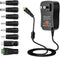 30W Universal AC/DC Adapter Switching Power Supply with 8 Selectable Adapter Tips, for 3V to 12V Household Electronics and LED Strip - 2000mA Max...