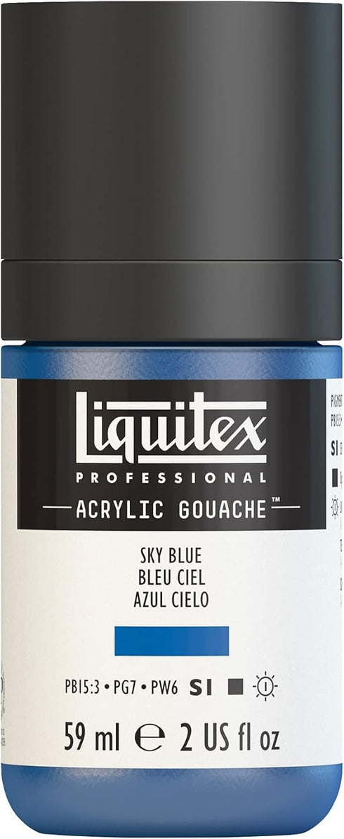 Liquitex Professional Acrylic Gouache, 2-oz (59ml) Bottle, Sky Blue...