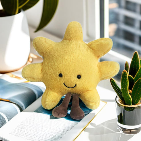 New Moon Sunshine Plush Toy Cute Smile Fun Filled Animal Pillow Soft Plush Toy for Children's Birthday Gift...
