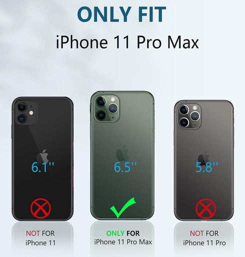 FNTCASE for iPhone 11 Pro-Max Case: Rugged Shockproof Protective Cases with Kickstand - Heavy Duty Dual Layer Military Grade Drop Proof Protection...