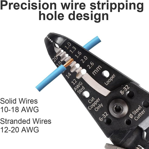 JRready Wire Accessory Tool Electronic System Connector Application Tool (Multi Function Precise stripper Tool)...