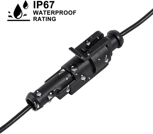 AITRIP 10 Kit 1 Pin Connector,Way Car Waterproof Electrical Connector,1 pin Plug Auto Electrical Wire Connectors with Wire 16 AWG Marine for Car, ...