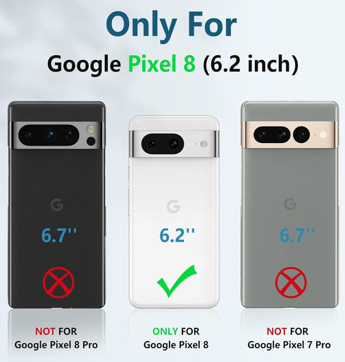 FNTCASE for Google Pixel-8 Phone Case: Military Grade Drop Protection Cell Phone Cover with Kickstand & Slide | Rugged Shockproof Protective Bumpe...