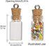 0.5ML Cork Bottles Vials Clear Glass Bottles Mini Tiny Jars Bottles With Corks Miniature Glass Bottle With Cork Empty Sample Jars Small,100 Botlle...